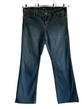 LEI Chelsea Classic Embroidered Pocket Bootcut Jeans Juniors 17 Y2K Dark Wash